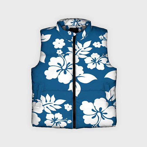 Детский жилет Цветочный паттерн Минимализм / 3D-Светло-серый – фото 1