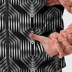 Детский жилет Геометрический узор арт-деко черно-белый, цвет: 3D-красный — фото 2