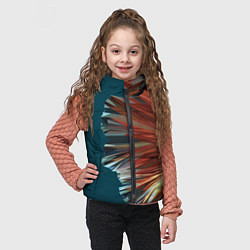 Детский жилет Полигональные линии, цвет: 3D-светло-серый — фото 2