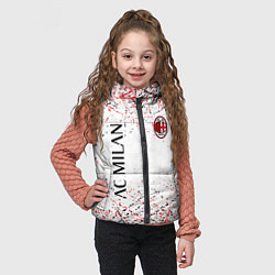 Детский жилет Ac milan logo, цвет: 3D-светло-серый — фото 2
