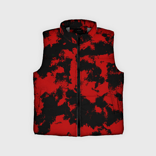 Детский жилет Черно-красная абстракция / 3D-Светло-серый – фото 1