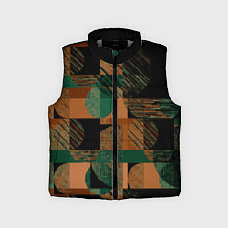 Детский жилет Текстурированный абстрактный, геометрический принт, цвет: 3D-светло-серый