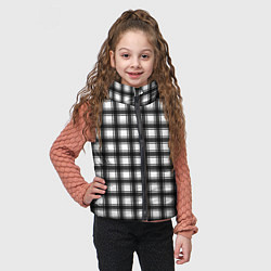 Детский жилет Black and white trendy checkered pattern, цвет: 3D-светло-серый — фото 2