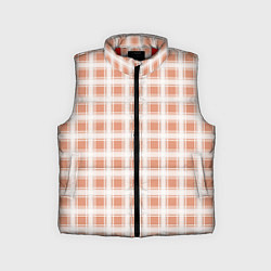 Детский жилет Light beige plaid fashionable checkered pattern, цвет: 3D-красный