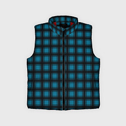 Детский жилет Black and blue plaid, цвет: 3D-красный