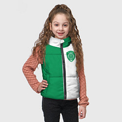 Детский жилет ФК Ахмат бело-зеленая форма, цвет: 3D-светло-серый — фото 2