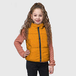 Детский жилет Оранжевые классические узоры, цвет: 3D-светло-серый — фото 2