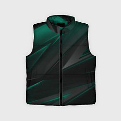 Детский жилет Бирюзовый черный фон, цвет: 3D-черный