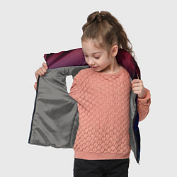 Детский жилет Geometry violet dark, цвет: 3D-светло-серый — фото 2