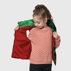 Детский жилет Абстрактный узор в зеленых тонах, цвет: 3D-красный — фото 2