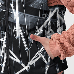 Детский жилет Абстрактное множество фонарей во тьме - Белый, цвет: 3D-черный — фото 2