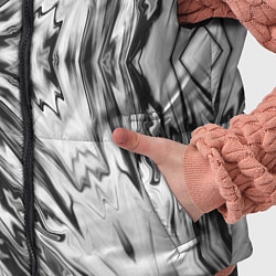 Детский жилет Черно-белый абстрактный узор Трио, цвет: 3D-светло-серый — фото 2