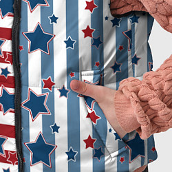 Детский жилет Blue stars on a striped pattern, цвет: 3D-красный — фото 2