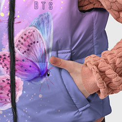 Детский жилет BTS красивые бабочки, цвет: 3D-черный — фото 2