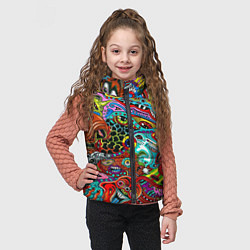 Детский жилет Радужная картина, цвет: 3D-светло-серый — фото 2