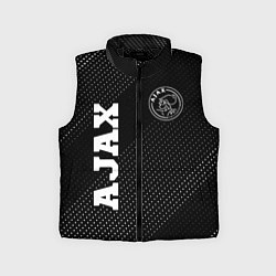Детский жилет Ajax sport на темном фоне: надпись, символ, цвет: 3D-черный
