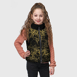 Детский жилет Universe in golden crackles abstraction, цвет: 3D-черный — фото 2
