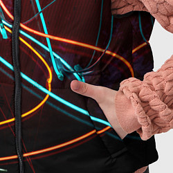 Детский жилет Неоновые лучи на тёмной поверхности, цвет: 3D-светло-серый — фото 2