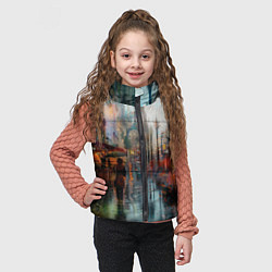 Детский жилет В Питере дождь, цвет: 3D-черный — фото 2