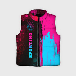 Детский жилет Sporting - neon gradient: по-вертикали, цвет: 3D-черный