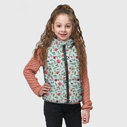 Детский жилет Мятно-цветочный, цвет: 3D-светло-серый — фото 2