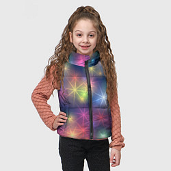 Детский жилет Разноцветные неоновые блики, цвет: 3D-светло-серый — фото 2