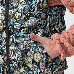 Детский жилет Космонавт, ракета и планета, цвет: 3D-черный — фото 2