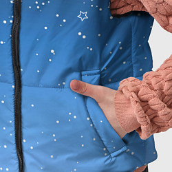 Детский жилет Снежный узор на синем фоне, цвет: 3D-черный — фото 2