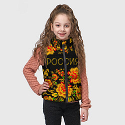 Детский жилет РОССИЯ роспись хохлома, цвет: 3D-светло-серый — фото 2