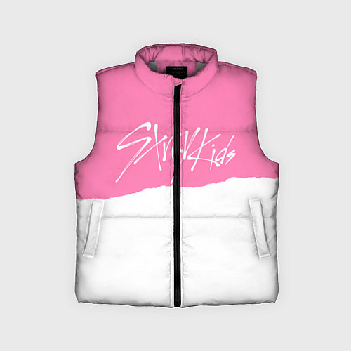 Детский жилет Stray Kids pink and white / 3D-Светло-серый – фото 1