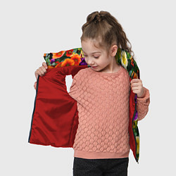Детский жилет Разноцветная петуния, цвет: 3D-красный — фото 2