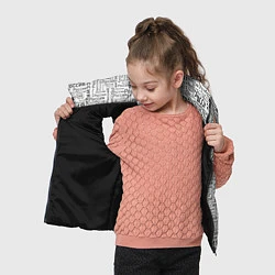 Детский жилет Россия - слово паттерном, цвет: 3D-черный — фото 2