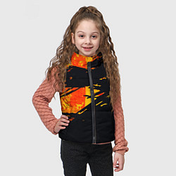 Детский жилет Orange and black, цвет: 3D-черный — фото 2