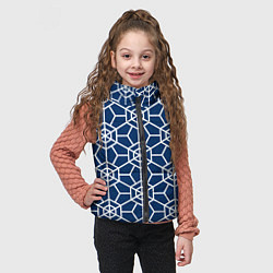 Детский жилет Синий узорчатый паттерн, цвет: 3D-светло-серый — фото 2