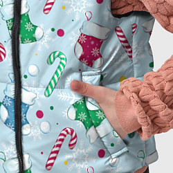 Детский жилет Новогодний паттерн, цвет: 3D-светло-серый — фото 2