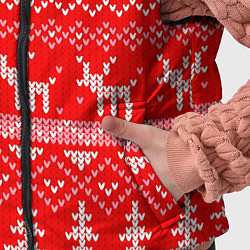 Детский жилет Рождественский красный свитер с оленями, цвет: 3D-красный — фото 2