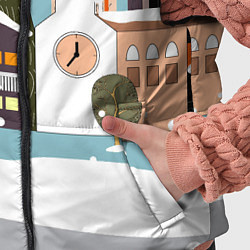 Детский жилет Новогодний городок, цвет: 3D-светло-серый — фото 2