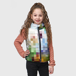 Детский жилет Пиксельная абстракция, цвет: 3D-черный — фото 2