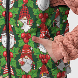 Детский жилет Новогодние гномы - паттерн, цвет: 3D-черный — фото 2