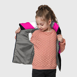 Детский жилет FIRM черный с розовой вставкой, цвет: 3D-светло-серый — фото 2