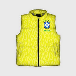 Детский жилет Форма сборной Бразилии ЧМ 2022, цвет: 3D-светло-серый