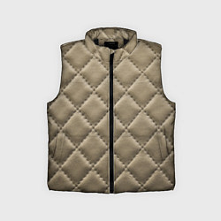 Детский жилет Стёганая кожа - fashion texture, цвет: 3D-черный