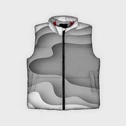 Детский жилет Множество оттенков серого в разломе, цвет: 3D-красный