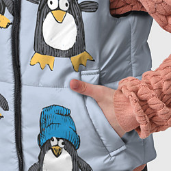 Детский жилет Смешные пингвины, цвет: 3D-черный — фото 2