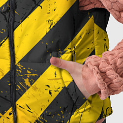 Детский жилет WARNING - желто-черные полосы, цвет: 3D-черный — фото 2