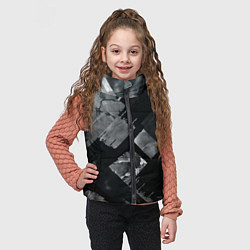 Детский жилет Серые полосы, цвет: 3D-светло-серый — фото 2
