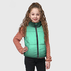 Детский жилет Аквамариновый градиент, цвет: 3D-черный — фото 2