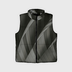 Детский жилет Абстрактные серые острые металлические листы, цвет: 3D-светло-серый