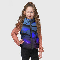 Детский жилет Светящаяся синяя лава, цвет: 3D-светло-серый — фото 2
