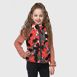 Детский жилет Красно-черный камуфляж, цвет: 3D-черный — фото 2